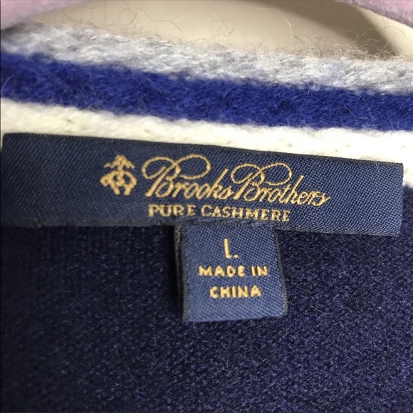BROOKS BROTHERS 100% Pure Cashmere Cardigan Size L - Picture 3 of 6
